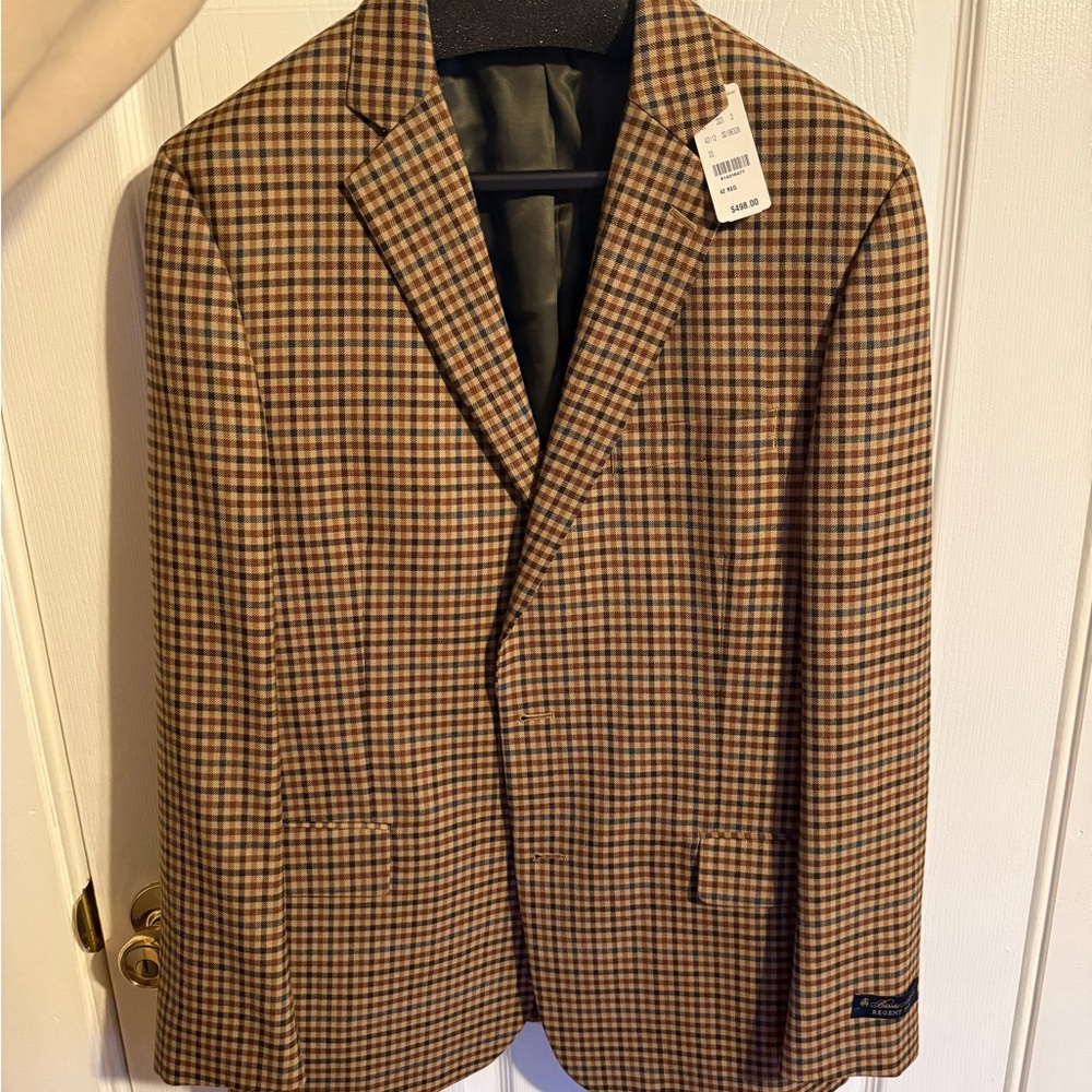 Brooks Brothers Brown Checkered Blazer
